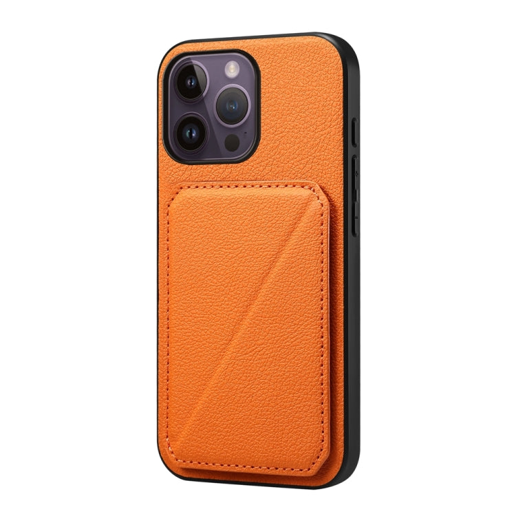 Custodia per telefono con doppio slot per scheda D04 in vitello texture, For iPhone 15, For iPhone 14 Plus, For iPhone 14, For iPhone 14 Pro, For iPhone 14 Pro Max, For iPhone 13 Pro Max