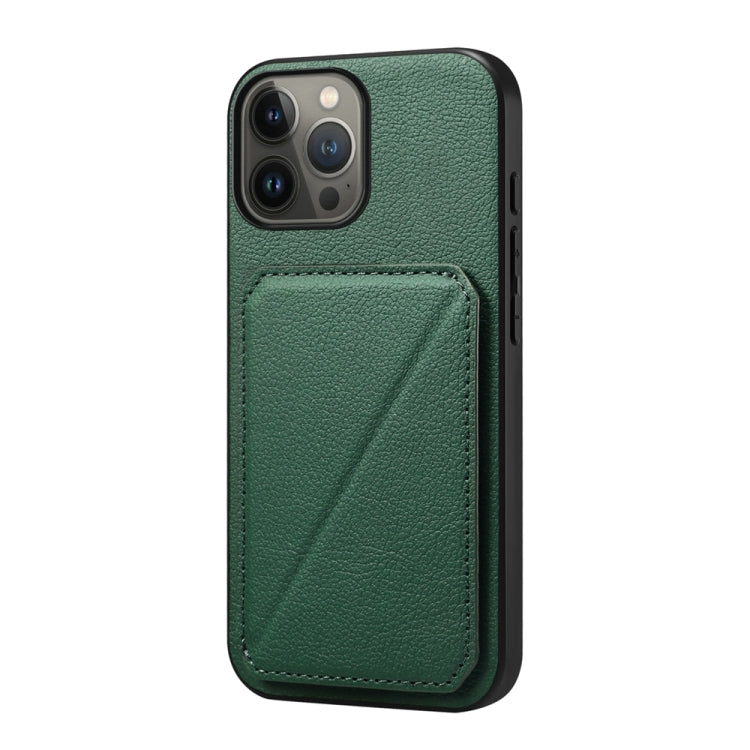 Custodia per telefono con doppio slot per scheda D04 in vitello texture, For iPhone 15, For iPhone 14 Plus, For iPhone 14, For iPhone 14 Pro, For iPhone 14 Pro Max, For iPhone 13 Pro Max