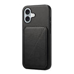 Custodia per telefono con doppio slot per scheda D04 in vitello texture, For iPhone 16 Pro, For iPhone 16 Plus, For iPhone 16, For iPhone 15 Pro Max, For iPhone 15 Pro, For iPhone 15 Plus