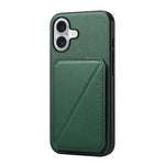 Custodia per telefono con doppio slot per scheda D04 in vitello texture, For iPhone 16 Pro, For iPhone 16 Plus, For iPhone 16, For iPhone 15 Pro Max, For iPhone 15 Pro, For iPhone 15 Plus
