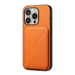 Custodia per telefono con doppio slot per scheda D04 in vitello texture, For iPhone 16 Pro, For iPhone 16 Plus, For iPhone 16, For iPhone 15 Pro Max, For iPhone 15 Pro, For iPhone 15 Plus