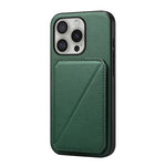 Custodia per telefono con doppio slot per scheda D04 in vitello texture, For iPhone 16 Pro, For iPhone 16 Plus, For iPhone 16, For iPhone 15 Pro Max, For iPhone 15 Pro, For iPhone 15 Plus