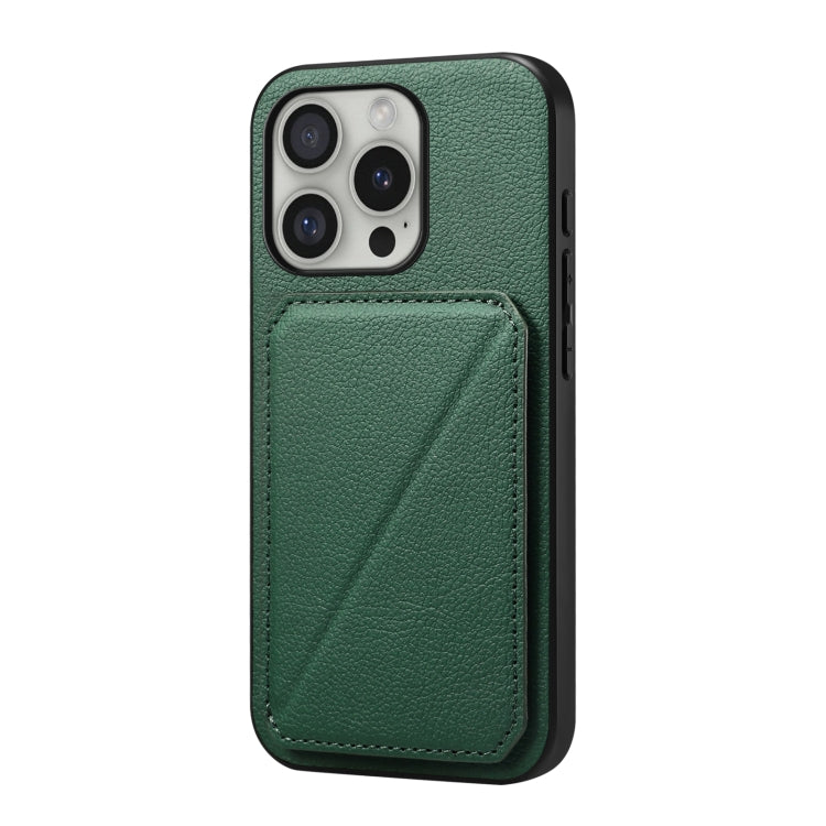Custodia per telefono con doppio slot per scheda D04 in vitello texture, For iPhone 16 Pro, For iPhone 16 Plus, For iPhone 16, For iPhone 15 Pro Max, For iPhone 15 Pro, For iPhone 15 Plus