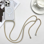 Custodia magnetica MagSafe per PC + telefono in TPU con cordino, For iPhone 15 Pro, For iPhone 15 Plus
