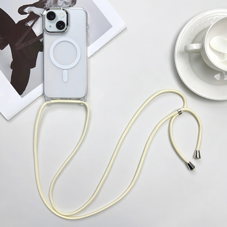 Custodia magnetica MagSafe per PC + telefono in TPU con cordino, For iPhone 15 Pro, For iPhone 15 Plus
