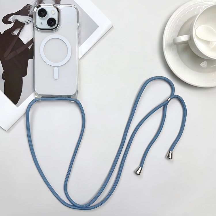 Custodia magnetica MagSafe per PC + telefono in TPU con cordino, For iPhone 15 Pro, For iPhone 15 Plus