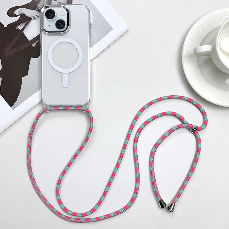 Custodia magnetica MagSafe per PC + telefono in TPU con cordino, For iPhone 15, For iPhone 14 Plus