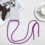 Custodia magnetica MagSafe per PC + telefono in TPU con cordino, For iPhone 15, For iPhone 14 Plus