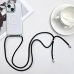 Custodia magnetica MagSafe per PC + telefono in TPU con cordino, For iPhone 15, For iPhone 14 Plus