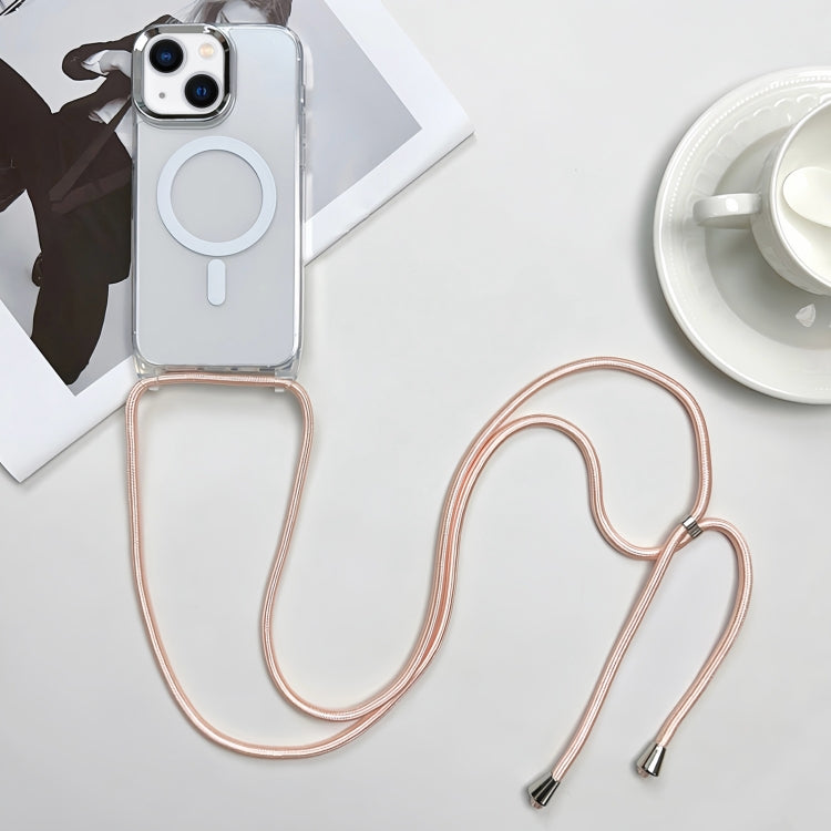 Custodia magnetica MagSafe per PC + telefono in TPU con cordino, For iPhone 15, For iPhone 14 Plus
