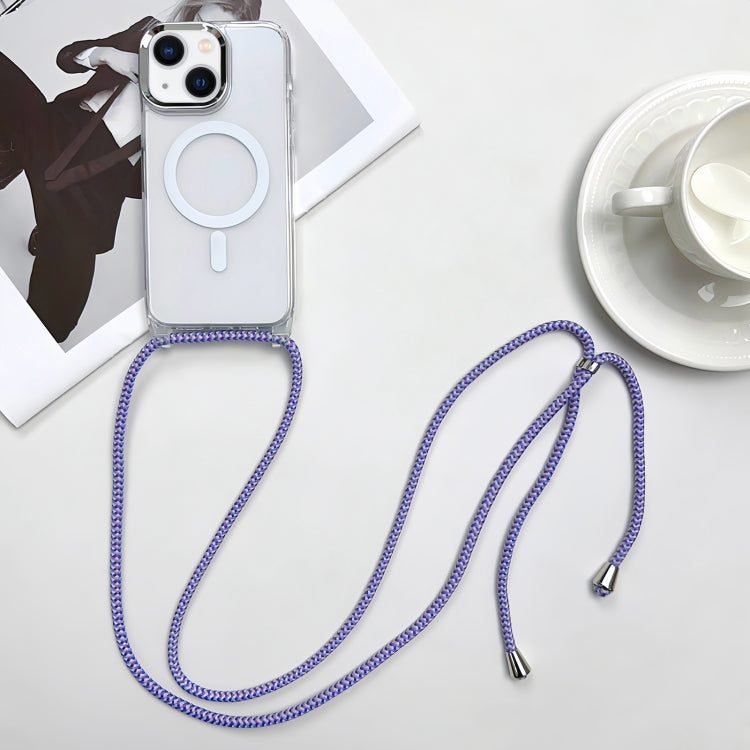 Custodia magnetica MagSafe per PC + telefono in TPU con cordino, For iPhone 15, For iPhone 14 Plus
