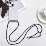 Custodia magnetica MagSafe per PC + telefono in TPU con cordino, For iPhone 15, For iPhone 14 Plus