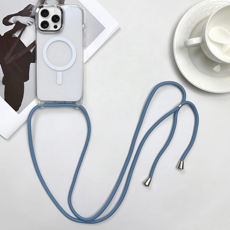 Custodia magnetica MagSafe per PC + telefono in TPU con cordino, For iPhone 16 Pro, For iPhone 16 Plus