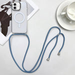 Custodia magnetica MagSafe per PC + telefono in TPU con cordino, For iPhone 16 Pro, For iPhone 16 Plus