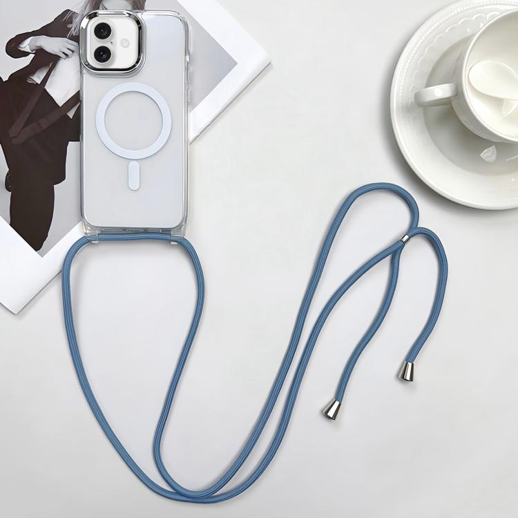 Custodia magnetica MagSafe per PC + telefono in TPU con cordino, For iPhone 16 Pro, For iPhone 16 Plus