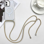 Custodia magnetica MagSafe per PC + telefono in TPU con cordino, For iPhone 16, For iPhone 15 Pro Max