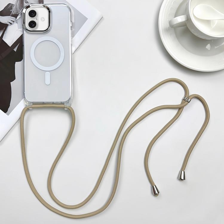 Custodia magnetica MagSafe per PC + telefono in TPU con cordino, For iPhone 16, For iPhone 15 Pro Max