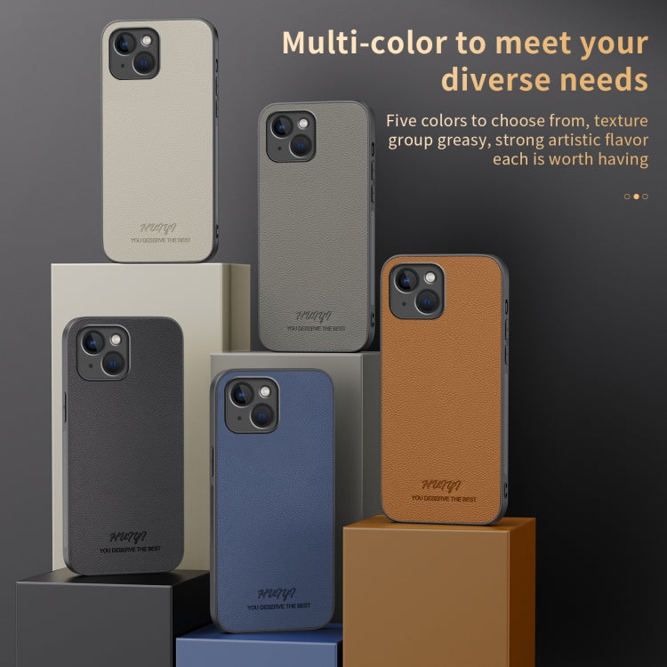 Custodia magnetica per telefono MagSafe in pelle HUIYI, For iPhone 15, For iPhone 14 Plus, For iPhone 14, For iPhone 14 Pro