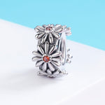 Perline margherita in argento sterling S925 1,1x0,6 cm