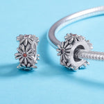 Perline margherita in argento sterling S925 1,1x0,6 cm