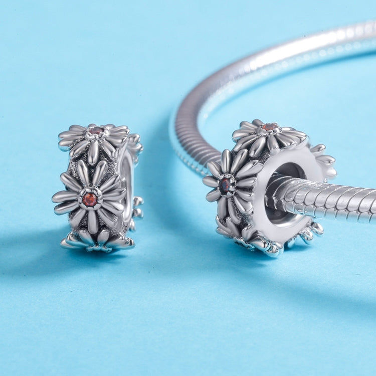 Perline margherita in argento sterling S925 1,1x0,6 cm