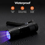 Mini torcia UV 9 LED 395 nm in lega di alluminio
