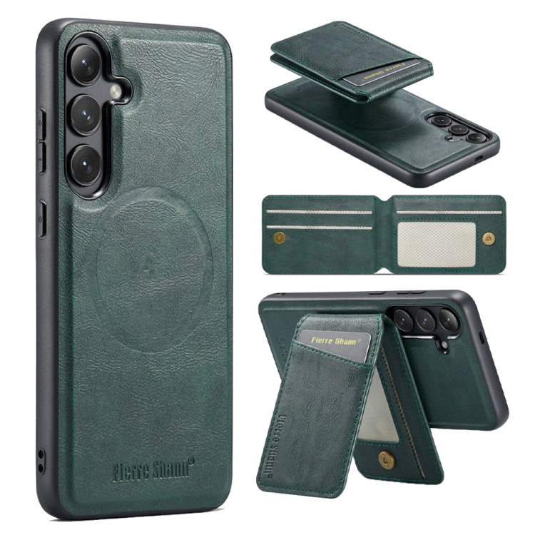 Custodia per telefono con porta carte magnetica in pelle di mucca per Samsung