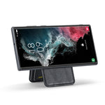 Custodia per telefono con porta carte magnetica in pelle di mucca per Samsung