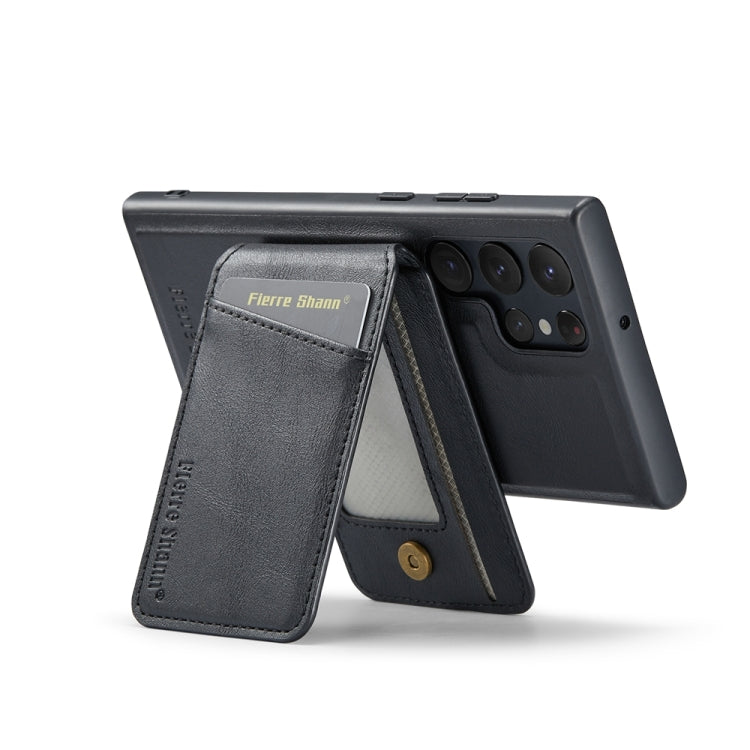 Custodia per telefono con porta carte magnetica in pelle di mucca per Samsung