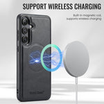Custodia con porta carte magnetica in pelle per Samsung Galaxy S25+ 5G