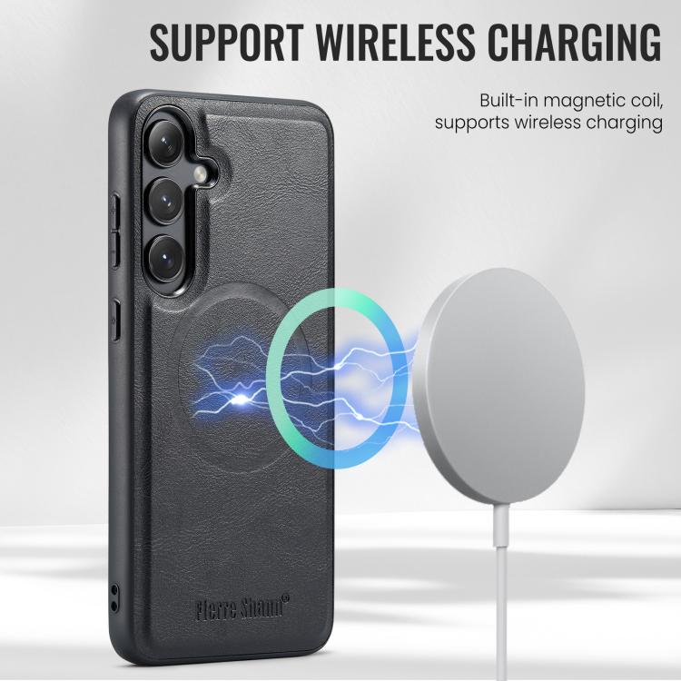 Custodia con porta carte magnetica in pelle per Samsung Galaxy S25+ 5G
