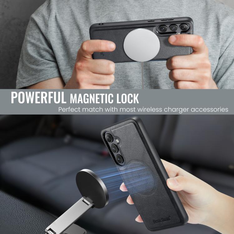 Custodia con porta carte magnetica in pelle per Samsung Galaxy S25+ 5G