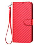 YX0070 Custodia per telefono in pelle con fibbia in fibra di carbonio con cordino, For iPhone XS Max, For iPhone 8 Plus / 7 Plus