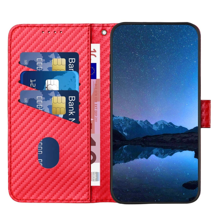 YX0070 Custodia per telefono in pelle con fibbia in fibra di carbonio con cordino, For iPhone XS Max, For iPhone 8 Plus / 7 Plus