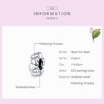 Perline cuore in argento sterling S925 per gioielli