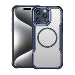 Custodia per telefono traslucida MagSafe con struttura in fibra di carbonio, For iPhone 18 Pro, For iPhone 18 Pro Max, For iPhone 17e / 16e, For iPhone 17 Pro Max, For iPhone 17 Pro, For iPhone 17