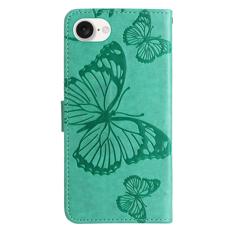 Custodia portafoglio in pelle con motivo a farfalla 3D per iPhone