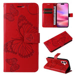Custodia portafoglio in pelle con motivo farfalla per iPhone 16 P
