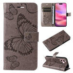 Custodia portafoglio in pelle con motivo farfalla per iPhone 16 P