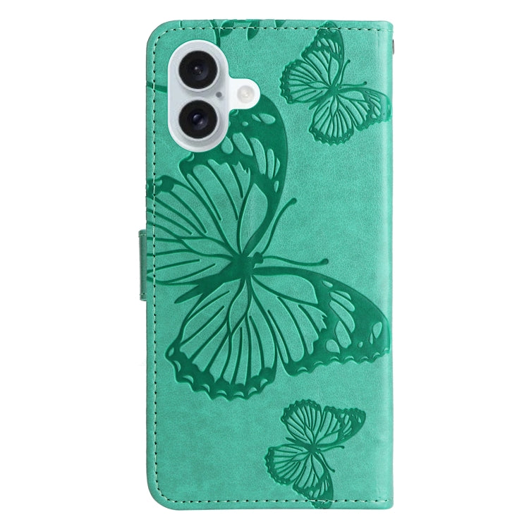Custodia portafoglio in pelle con motivo farfalla per iPhone 16 P