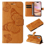 Custodia portafoglio in pelle con motivo farfalla per iPhone 16 P