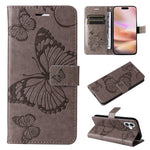 Custodia portafoglio in pelle con motivo farfalla per iPhone 16 P