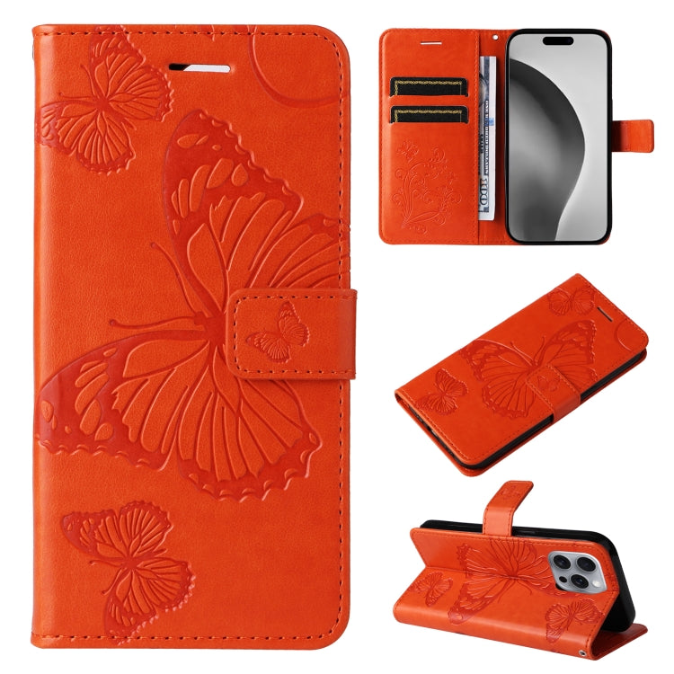 Custodia portafoglio in pelle con motivo a farfalla 3D per iPhone