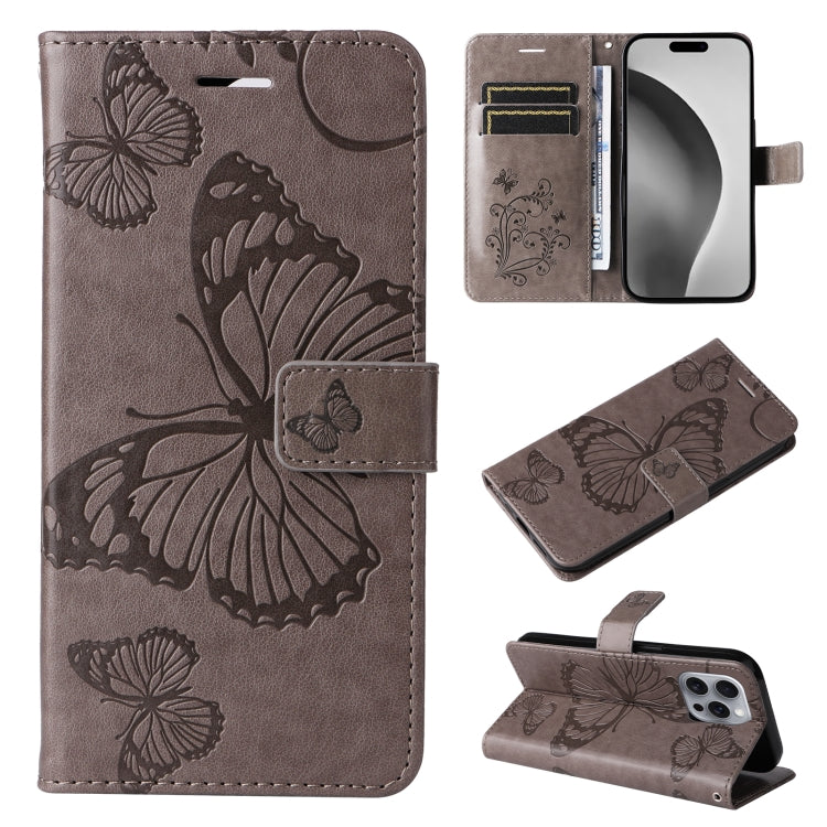 Custodia portafoglio in pelle con motivo a farfalla 3D per iPhone