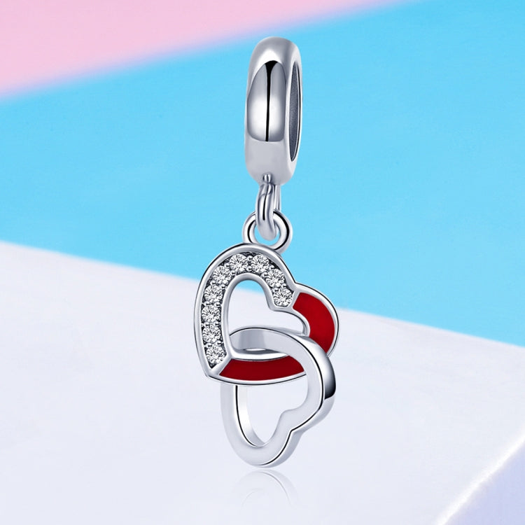Ciondolo cuore a cuore in argento 925 per gioielli