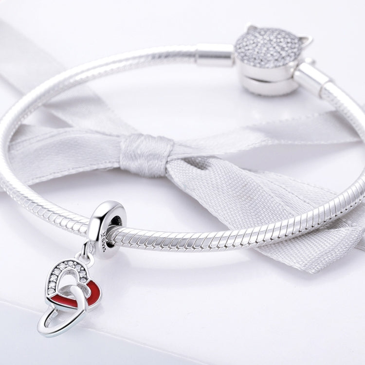 Ciondolo cuore a cuore in argento 925 per gioielli