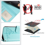 Custodia per telefono in pelle RFID con motivo gatto in rilievo con cordino, For iPhone 13 mini, For iPhone 12/12 Pro, For iPhone 12 Pro Max, For iPhone 12 mini