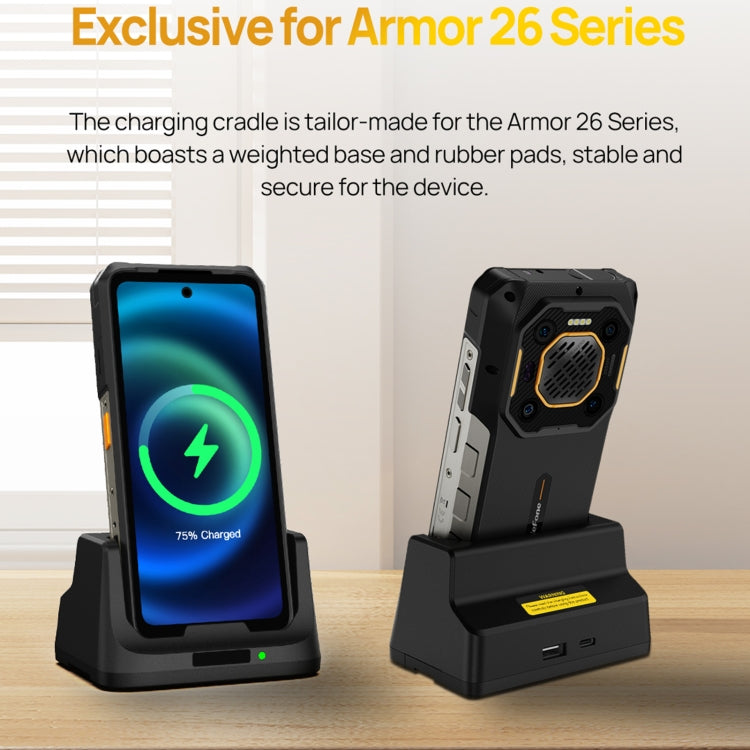Dock di ricarica da tavolo 33W per Ulefone Armor 26 Ultra