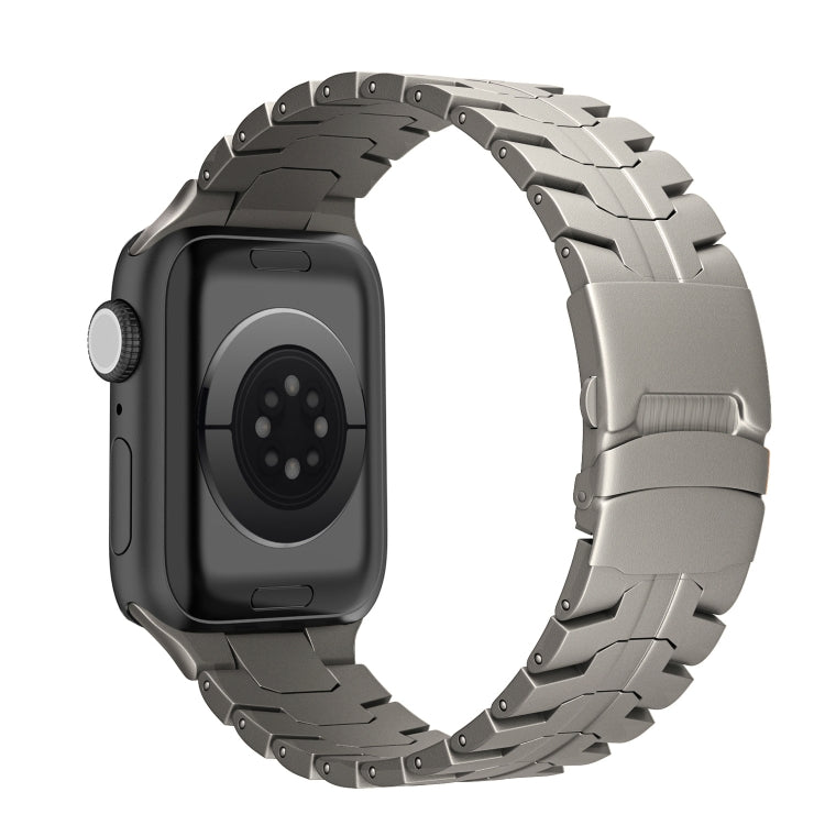Cinturino per orologio in acciaio al titanio con fibbia a doppia chiusura, For Apple Watch SE 2023 44mm, For Apple Watch SE 2023 40mm, For Apple Watch Ultra 2 49mm, For Apple Watch Series 9 45mm, For Apple Watch Series 9 41mm, For Apple Watch Ultra 49mm
