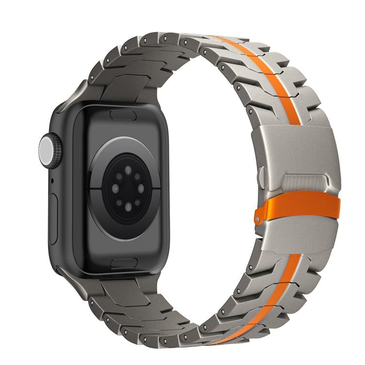 Cinturino per orologio in acciaio al titanio con fibbia a doppia chiusura, For Apple Watch Series 8 41mm, For Apple Watch Series 8 45mm, For Apple Watch SE 2022 40mm, For Apple Watch SE 2022 44mm, For Apple Watch Series 7 41mm                          ...